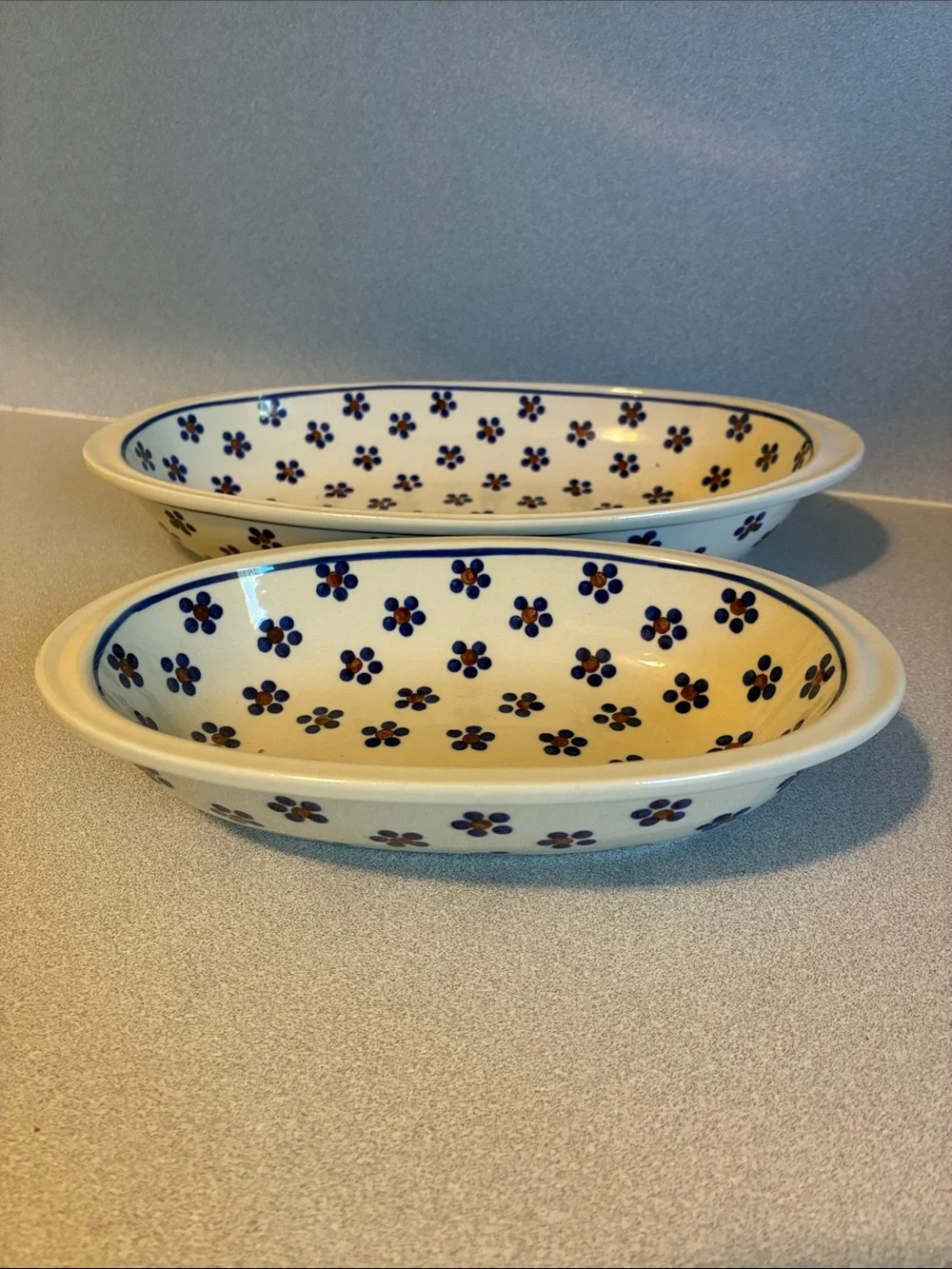 Polish Pottery set of 2 serving dishes